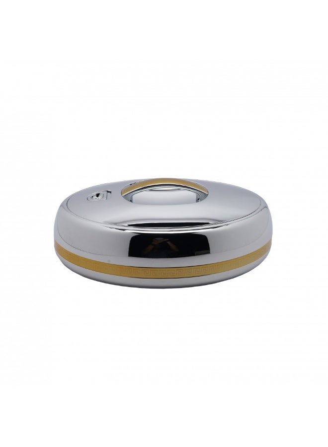 Golden Fire Chrome Food Container – Silver and Gold Color – Capacity 3.5 Liters - Image 3